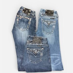 Miss Me jean bundle size 25 boot cut